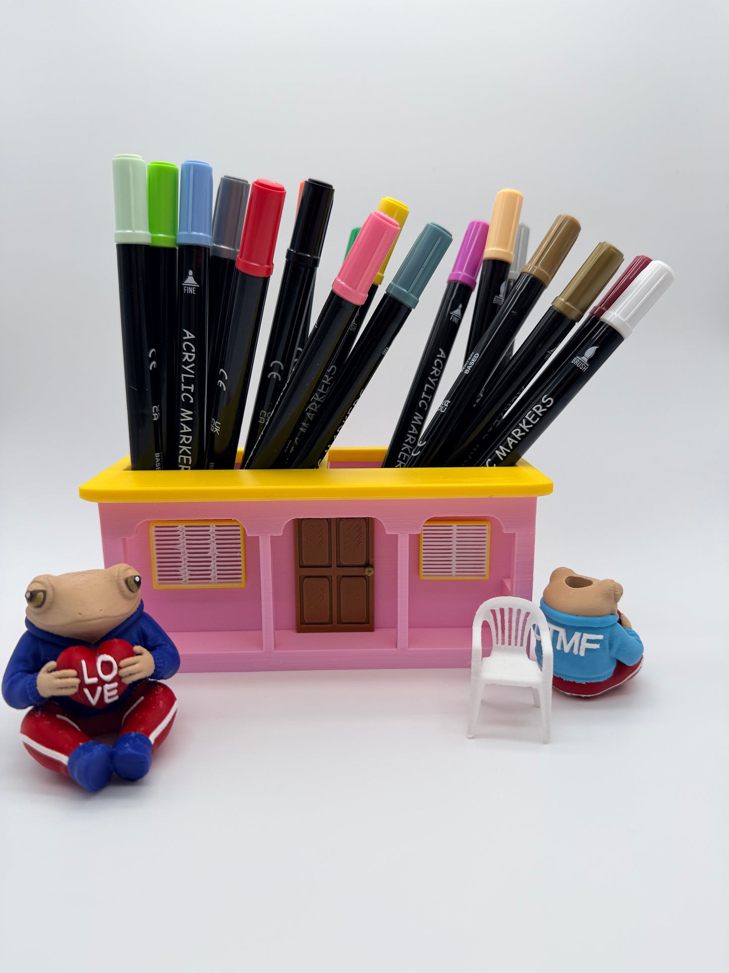Modern Casita Desk Organizer 3D Printed Pen & Pencil Holder