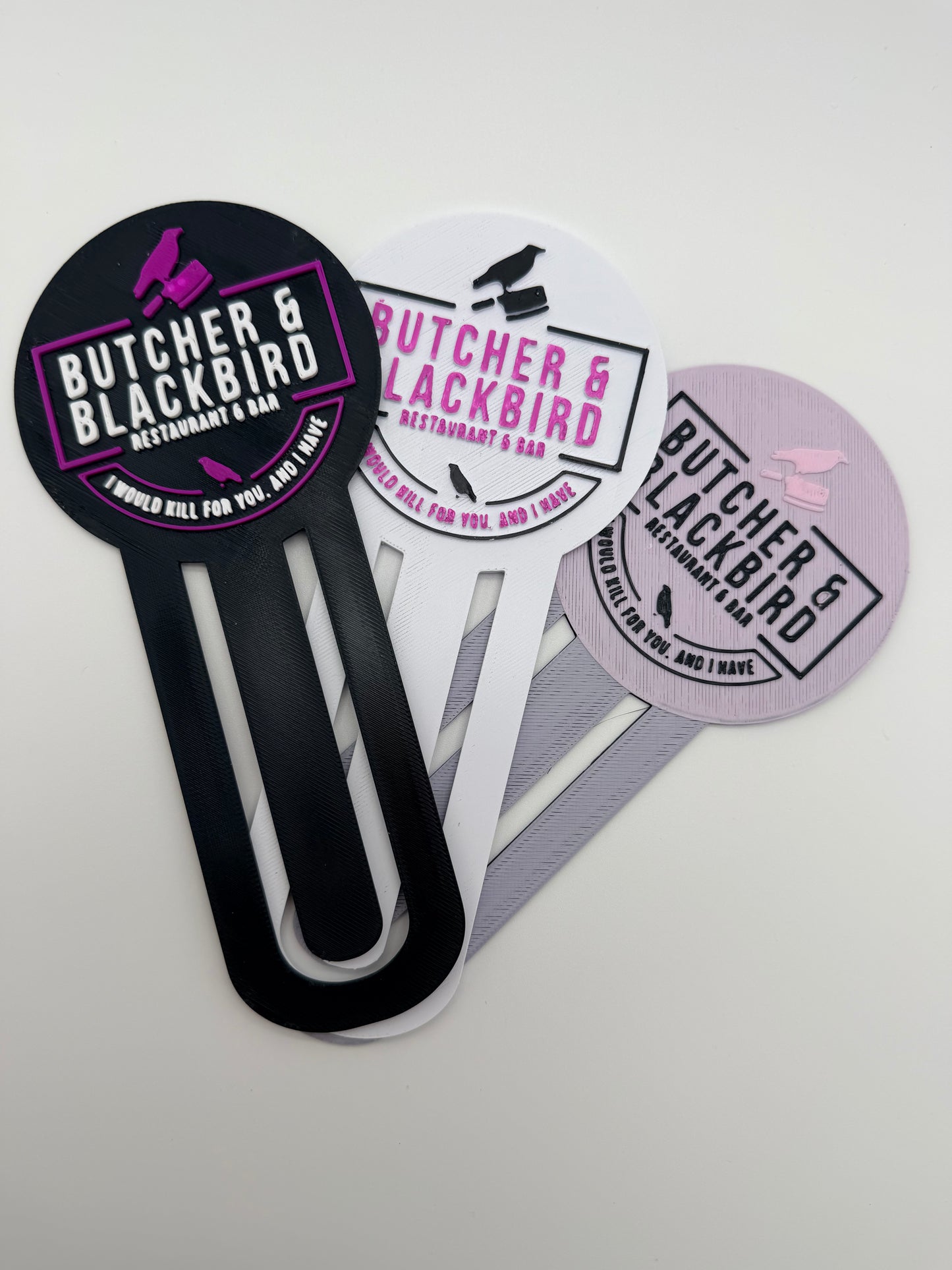 Butcher & Blackbird Fan Art Bookmark STL DIGITAL FILE